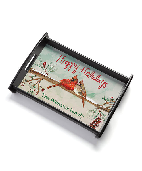 Happy Holidays Personalized Serving Tray